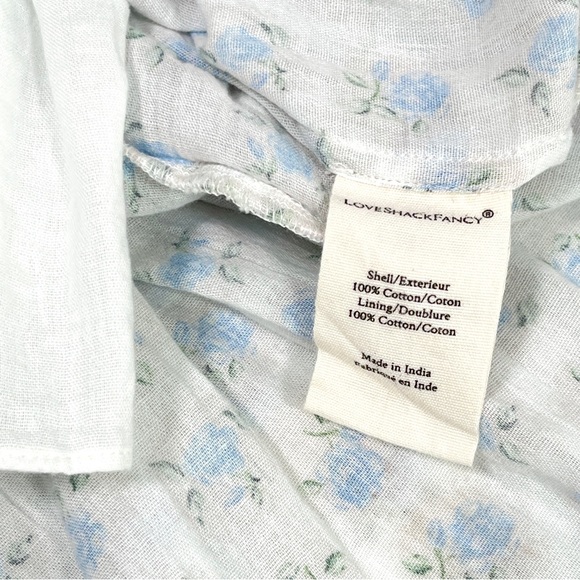 LOVESHACKFANCY Anzie powder blue maxi cottagecore dress - Picture 11 of 14